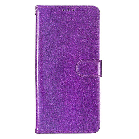 For OPPO A38 4G Glitter Powder Flip Leatherette Phone Case(Purple)