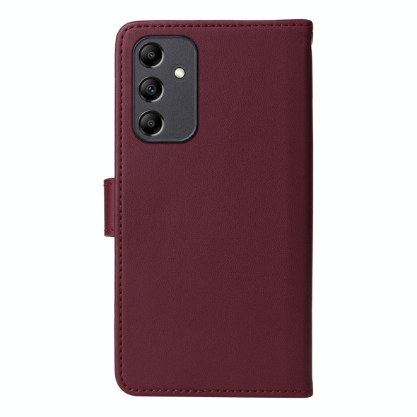 For Samsung Galaxy A15 BETOPNICE BN-005 2 in 1 Detachable Imitate Genuine Leatherette Phone Case(Wine Red)