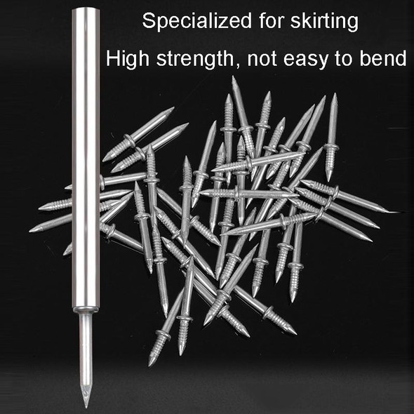 50pcs+1 Tool Skirting Non-Punch Markless Nails Single Headed Bi-Directional Crook Nails Bagged