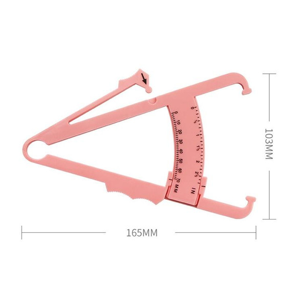 10 PCS Sebaceous Pliers Fat Clip Fat Thickness Measuring Ruler Body Fat Meter(Red Double Scale)