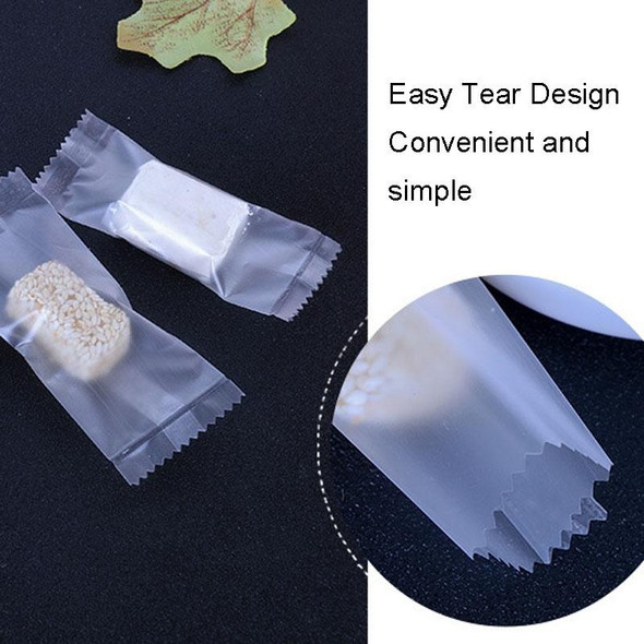 200pcs /Pack 4x9.5cm Machine Sealed Translucent Frosted Nougat Packaging Bag