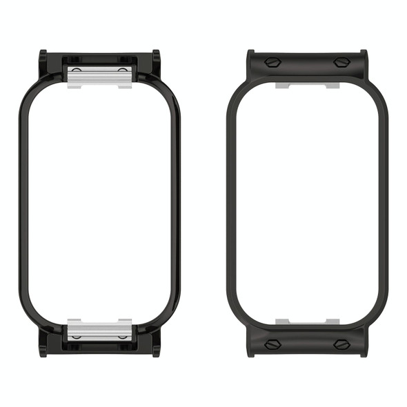 For Xiaomi Smart Band 8 Active / Redmi Band 2 Metal Frame Watch Protective Case(Black)