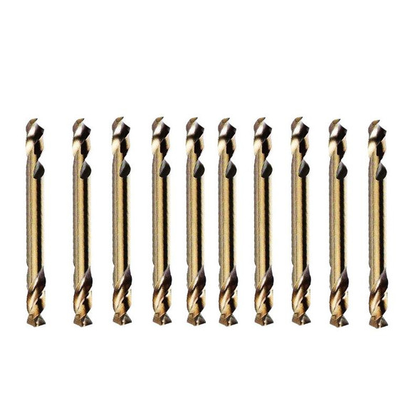 10 PCS M35 Cobalt-Containing Twist Drill Bit High-Speed Steel Double Head Metal Steel Plate Expansion Hole Drill, Model: Double Head 4.2mm