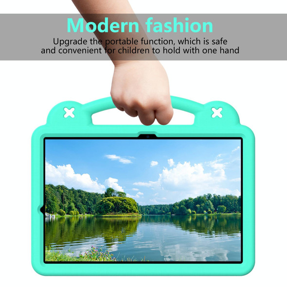 For Samsung Galaxy Tab S7+ / T970/T975/T976 Handle Kickstand Children EVA Shockproof Tablet Case(Mint Green)
