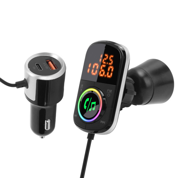 Mohard Bluetooth 5.3 Car Adapter, Bluetooth FM Transmitter for Car MP3  Player FM Transmitter, Hands-Free Calling, Dual USB Ports (5V/2.4A & 1A),  LED Screen, Support TF Card & USB Flash Drive: 