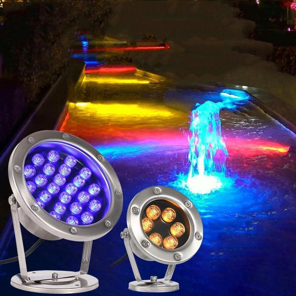 LED Underwater Light Pool Fish Pond Fountain Waterproof Landscape Light 9W(Warm White)