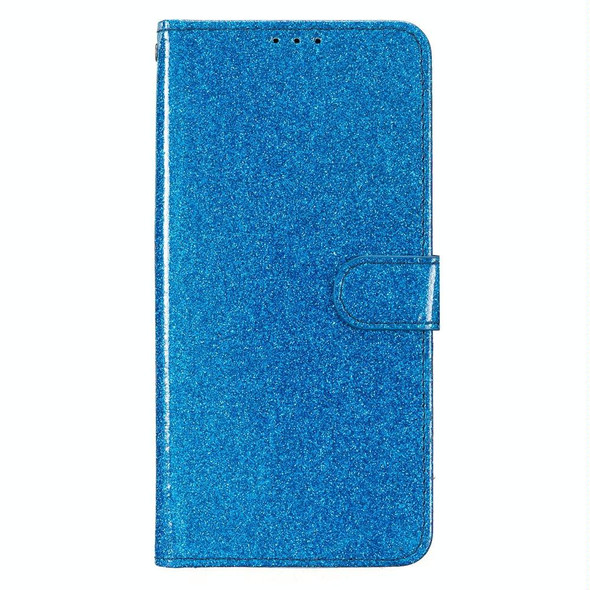 For OPPO A78 4G Glitter Powder Flip Leatherette Phone Case(Blue)