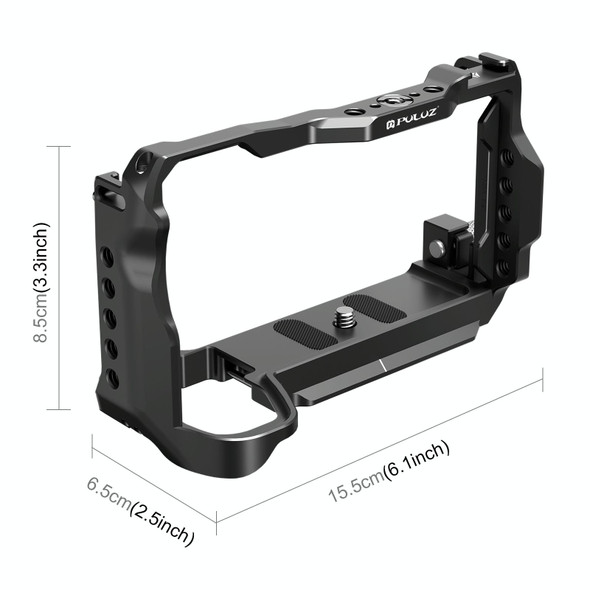 For  Sony A6700 PULUZ Metal Camera Cage Stabilizer Rig (Black)