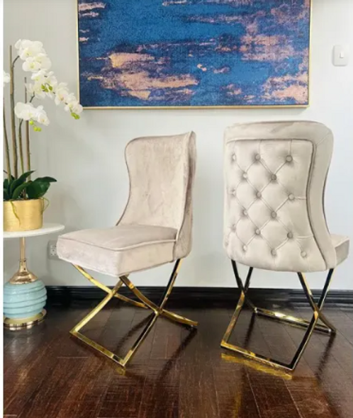 Home Vive - Layla Button-Back Dining Chairs