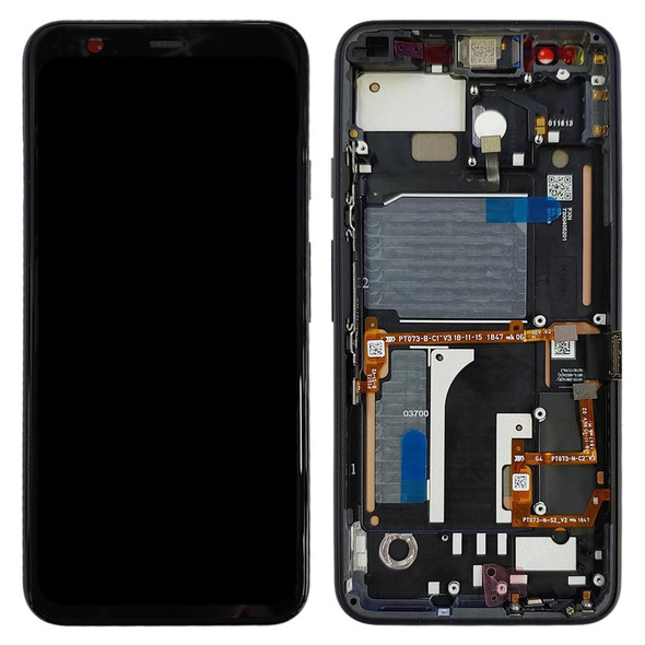 LCD Screen and Digitizer Full Assembly with Frame for Google Pixel 4(Black)