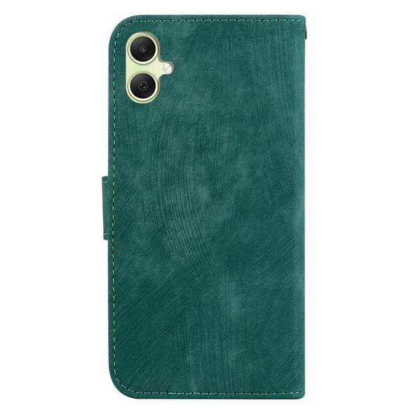 For Samsung Galaxy A05 Little Tiger Embossed Leatherette Phone Case(Green)