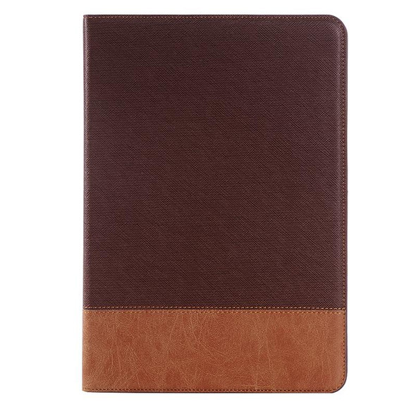 Cross Texture Leatherette Case with Holder & Card slots & Wallet for Galaxy Tab A 9.7 4G LTE / T555(Brown)