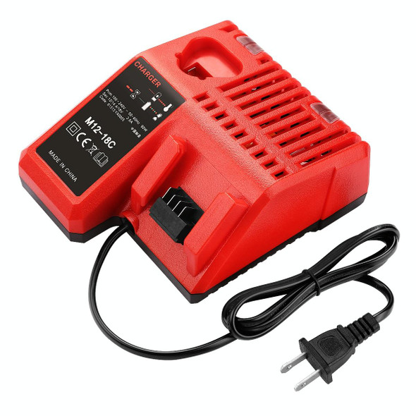 M12-18C For Milwaukee 18V Power Tools Battery Charger, Plug: US