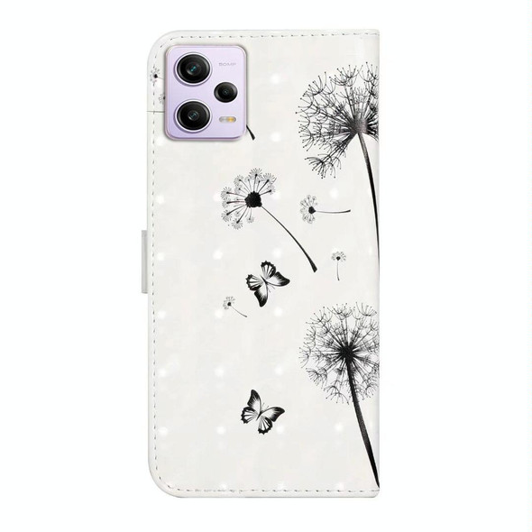 For Xiaomi Redmi Note 12 Pro Global Oil Embossed 3D Drawing Leather Phone Case(Couple Dandelion)