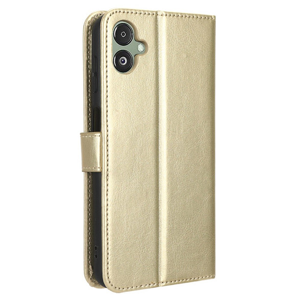 For Samsung Galaxy F14 5G Anti-Dust Crazy Horse Texture Phone Case Stand PU Leather Wallet Shell 