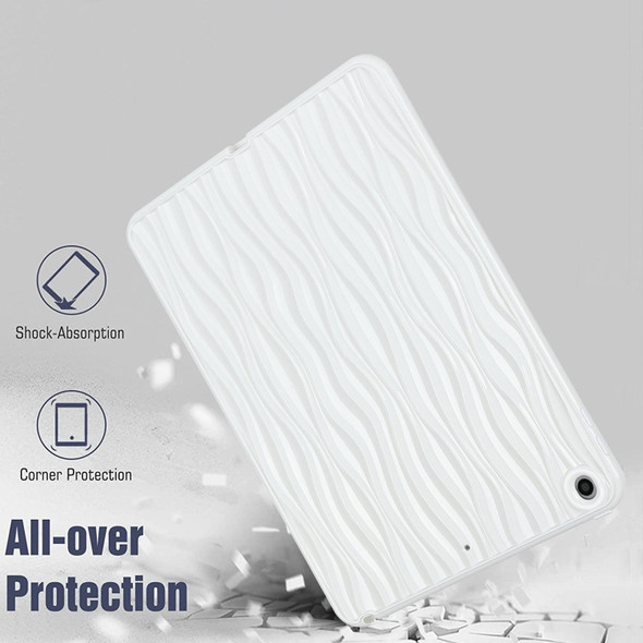 For iPad Pro 9.7 / 9.7 2018 / 2017 Jelly Color Water Ripple TPU Tablet Case(White)