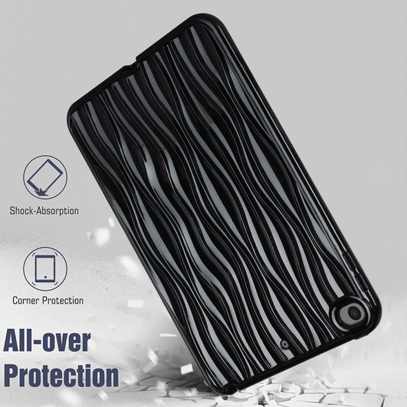 For iPad mini 5 / 4 / 3 / 2 / 1 Jelly Color Water Ripple TPU Tablet Case(Black)