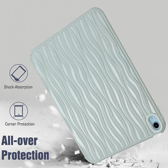 For iPad Air 10.9 2022 / 2020 Jelly Color Water Ripple TPU Tablet Case(Grey)