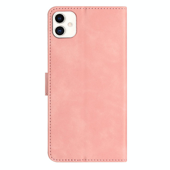 For Samsung Galaxy A05 Seven Butterflies Embossed Leatherette Phone Case(Pink)