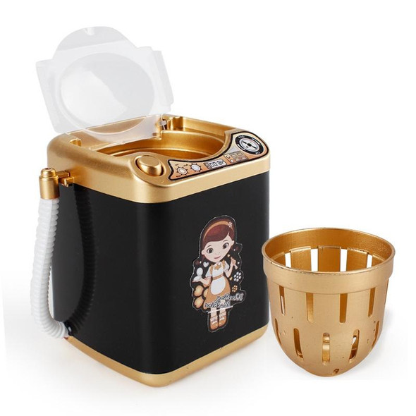 Mini Multifunction Kids Washing Machine Toy Beauty Sponge Brushes Washer(Black)