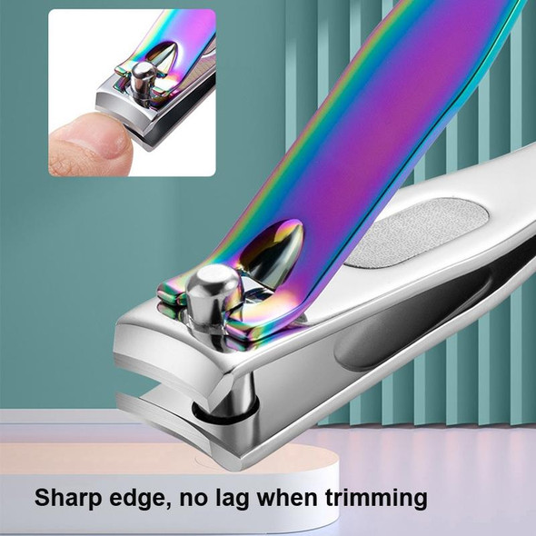 3 PCS Small Color Titanium Nail Clipper Gradient Mermaid Handle Nail Clipper Nail Art Tool