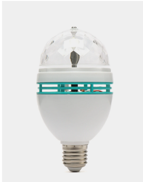 Colourful LED Disco Lamp Cap E27 with Adjustable Brightness