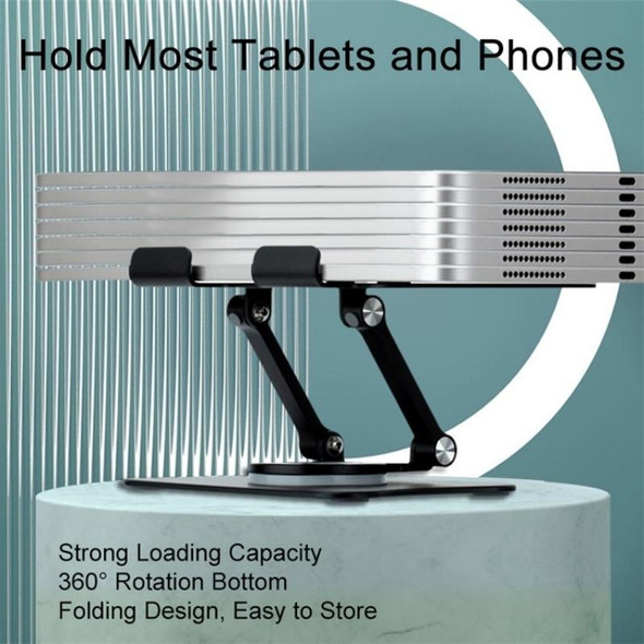 G68 360-Degree Rotating Foldable Phone Tablet Desktop Holder(Silver)