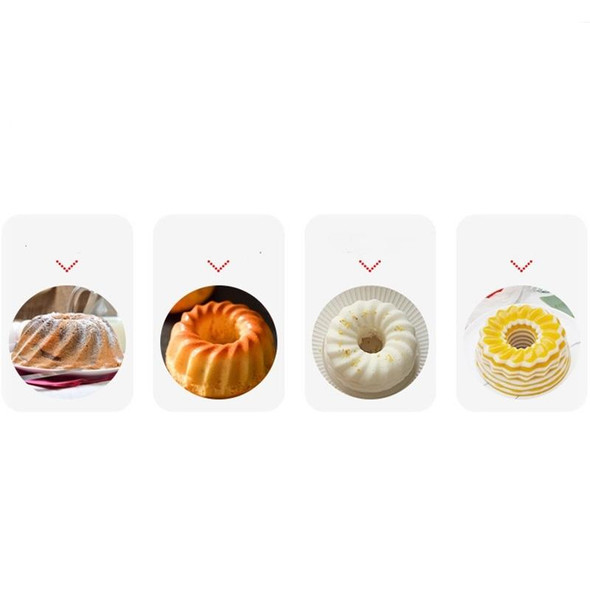 10 PCS Creative DIY Silicone Cake Cup Muffin Cup Baking Mold,Style: Flower-shaped  (Candy Color)