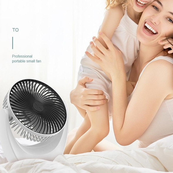 USB Desktop Fan Mini Home Dormitory Portable Fan, Colour: U Type (Black)