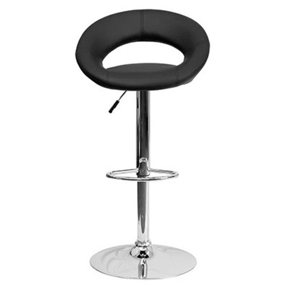 Home Vive - Faux Leather Swivel Bar Stool - Set of 2