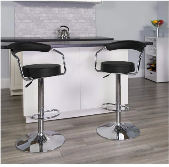 Home Vive - Modern PU Leather Barstool - Set of 2