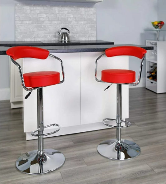 Home Vive - Modern PU Leather Barstool - Set of 2