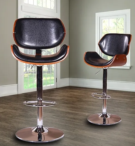 Home Vive - Solid Back Barstool - Set of 2