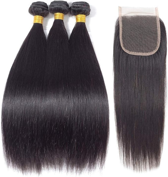 Thermona Synthetic Weave with Closure - 3 Bundles, Jet Black/Auburn