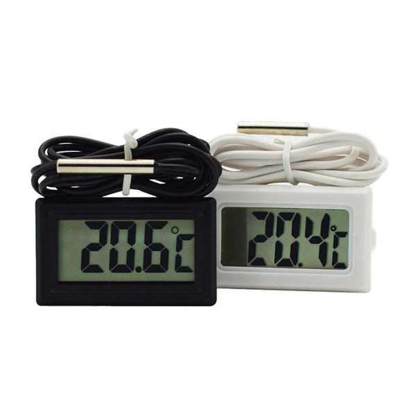 2 PCS Fish Tank Digital Thermometer Waterproof Probe Electronic Measuring Thermometer, Line Length:  2m (White)