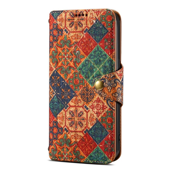For Google Pixel 7 Denior Flower Language Series Cork Fabric Oil Edge Leatherette Phone Case(Winter)