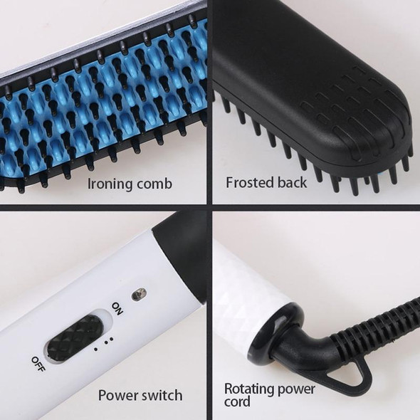 Mini Men Electrical Beard Styling Comb Beard Straightener, Plugs: UK Plug (White)