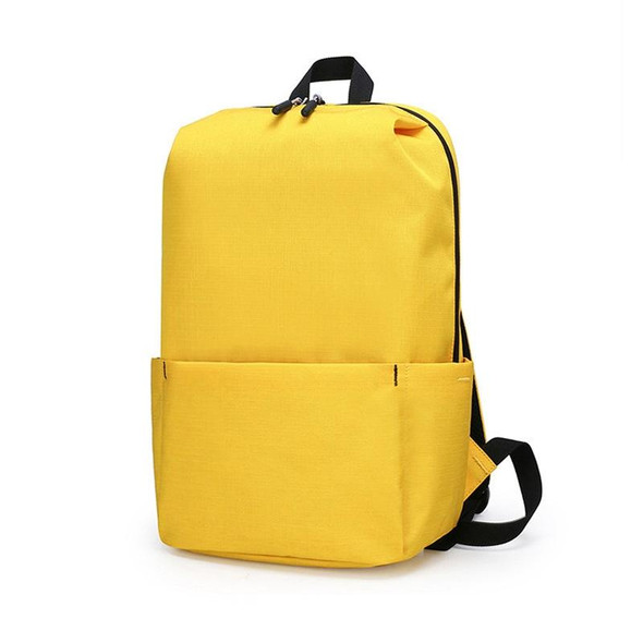10L Nylon Waterproof Colorful Small Backpack Student Schoolbag(Yellow)