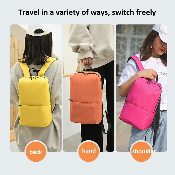 10L Nylon Waterproof Colorful Small Backpack Student Schoolbag(Yellow)