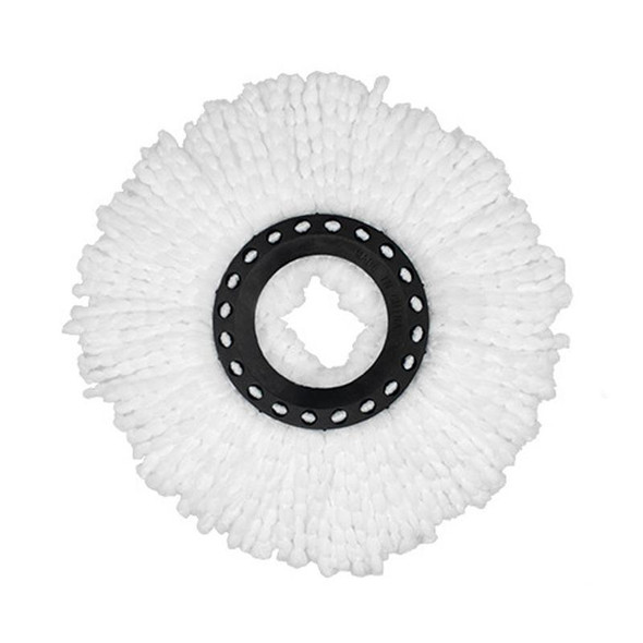 Fine Fiber Mop Pad For 15.8-16cm 360 Rotating Mop Cotton Yarn Replacement Cloths(Black)