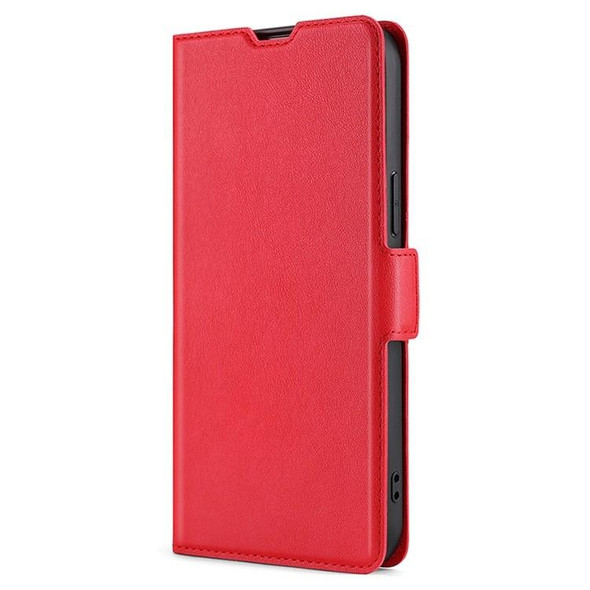 For Honor X6a 4G Ultra-thin Voltage Side Buckle Horizontal Flip Leatherette Phone Case(Red)