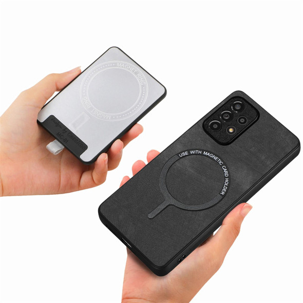 For Samsung Galaxy A54 5G Retro Splitable Magnetic Card Bag Leatherette Phone Case(Black)
