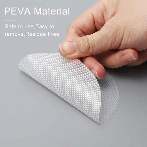 12 PCS / Pack 10cm Bathroom Steps Round PEVA Non-Slip Stickers(White)