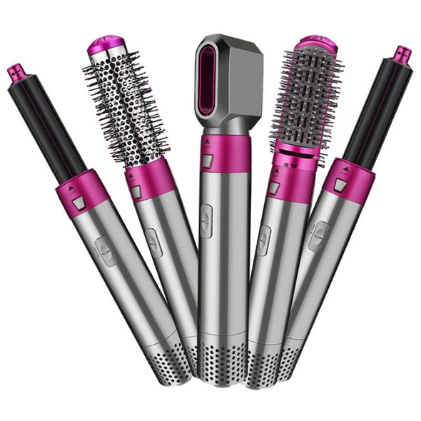 5 In 1 Hot Air Comb Automatic Curling Iron Square Model Hair Styling Comb Curling And Straightening, Plug: UK Plug