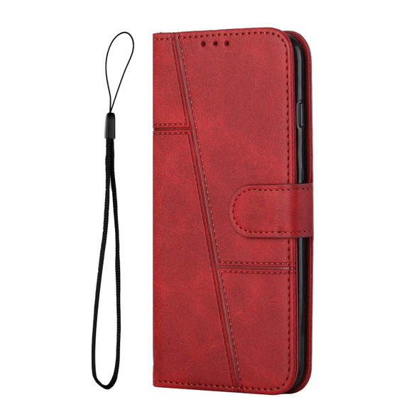 For Motorola Moto G Stylus 4G 2023 Stitching Calf Texture Buckle Leatherette Phone Case(Red)