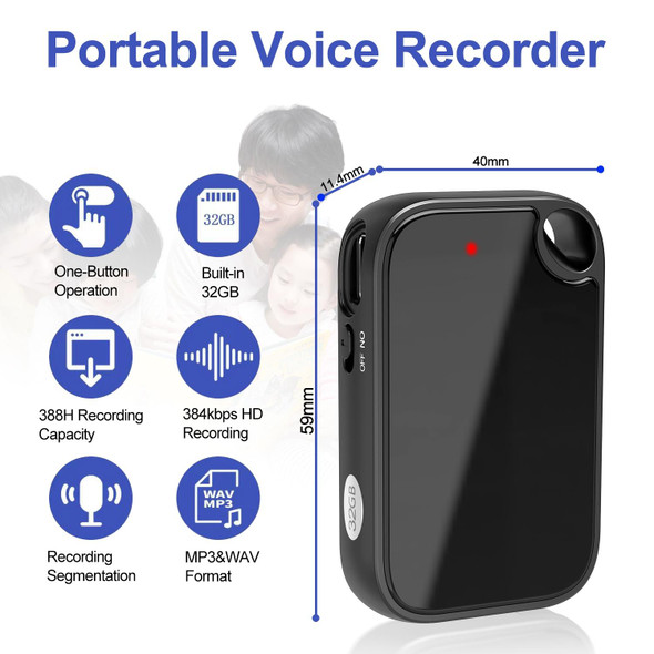 C18 Smart HD Voice Recorder with OTG Cable, Capacity:32GB