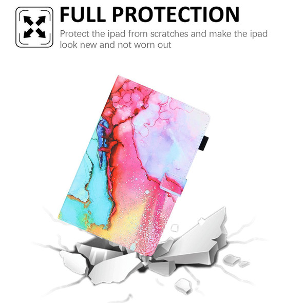 For Samsung Galaxy Tab A9 Colored Drawing Leatherette Tablet Case(Colorful)