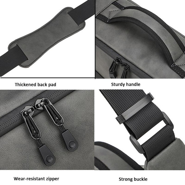 PU Leather Shoulder Crossbody Photography Bag SLR Camera Bag Lens Storage Bag(Brown)