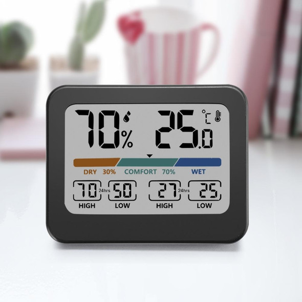Indoor Temperature And Humidity Monitor LCD Digital Thermometer Hygrometer Weather Station
