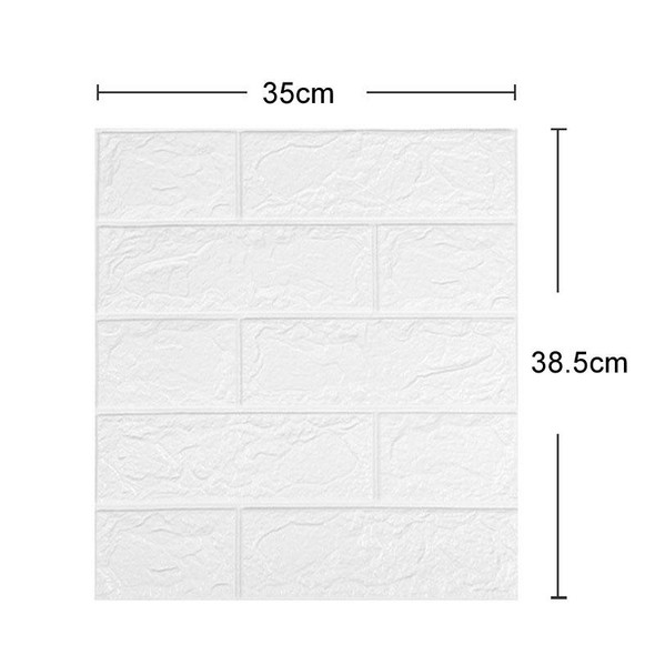 5mm Thickness 35x38.5cm 3D Self-Stick Wallpaper Soft Wrapping Waterproof Wall Sticker(Black)